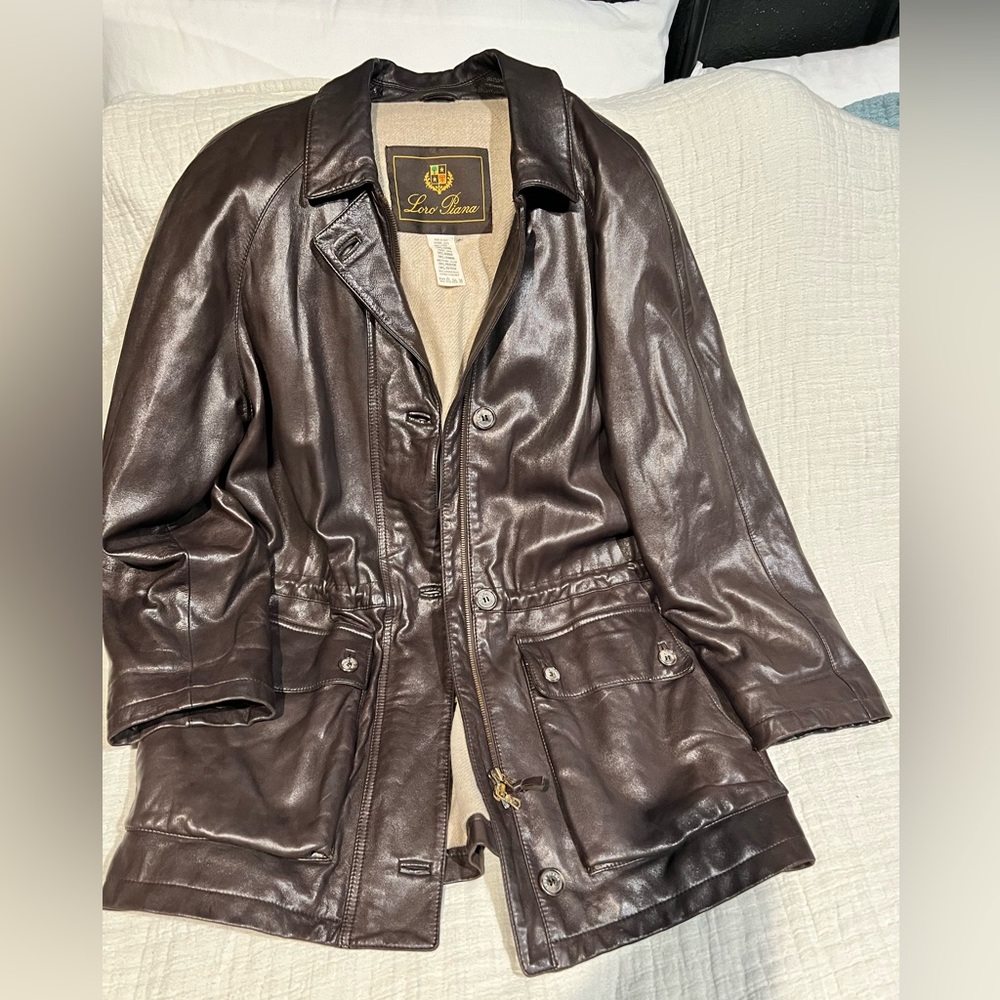 Lori Piana Women’s Leather Jacket Brown